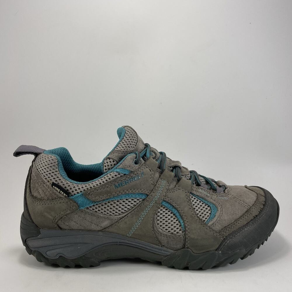 Merrell Womens Chameleon Arc 2 Hiking Shoes Size 8.5 Grey Blue Gore-Tex Vibram